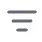 Three stacked, narrowing lines icon.