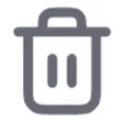 Icon of a trash can.