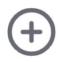 Icon of plus sign in a circle.