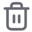 Icon of a trash can.